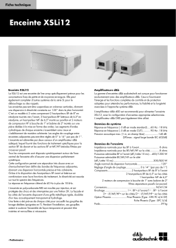 d&b audiotechnik XSLi12 Fiche technique