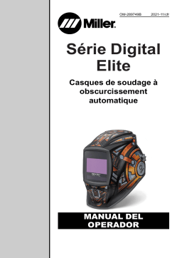 Miller DIGITAL ELITE SERIES AUTO-DARKENING HELMETS CL2 NB000000-ZZ222222 Manuel du propriétaire