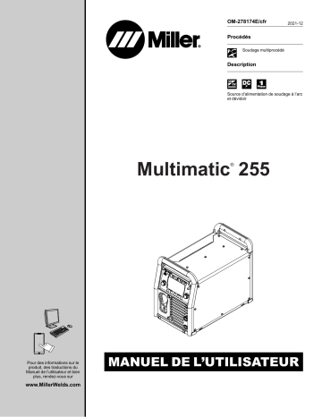 Miller MULTIMATIC 255 NC058849N-ZZ222222 Manuel du propriétaire | Fixfr