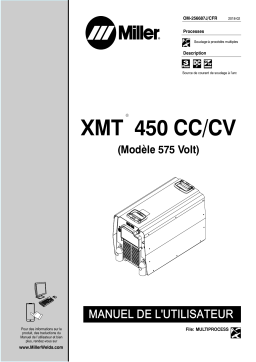 Miller XMT 450 CC/CV (575 VOLT MODEL) MJ112556U-ZZ222222 Manuel du propriétaire