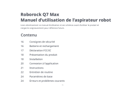 Roborock Q7 Max Manuel du propriétaire