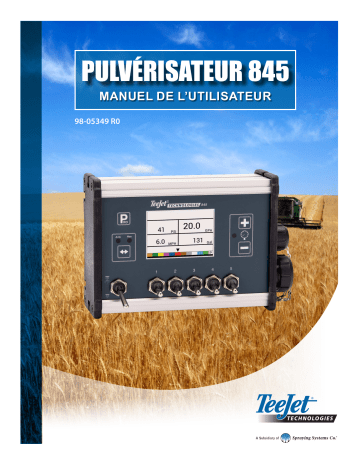 TeeJet 845 Sprayer Controls Manuel utilisateur | Fixfr