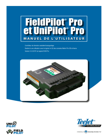 TeeJet FieldPilot / UniPilot Manuel utilisateur | Fixfr