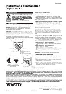 Watts 88005128 IOM-YStrainer Guide d'installation