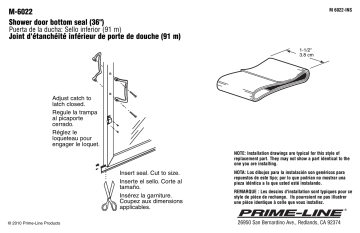 Prime-Line M 6022 1-1/2 x 36 in. Shower Door Flat Bottom Vinyl Sweep in Grey spécification | Fixfr