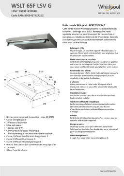 Whirlpool WSLT 65F LSV G Hood Manuel utilisateur