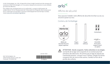 Arlo Security Sign (AYS1000) Guide de démarrage rapide | Fixfr