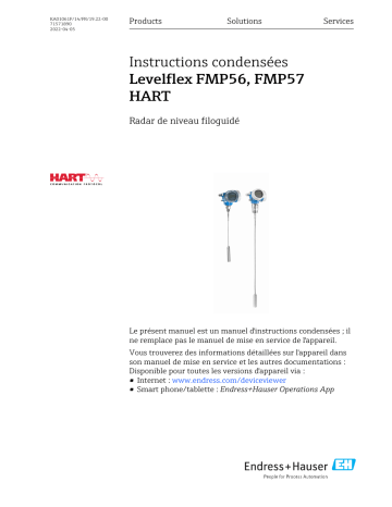 Endres+Hauser Levelflex FMP56, FMP57 HART Manuel utilisateur | Fixfr