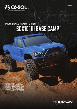 Axial AXI03027T1 1/10 SCX10 III Base Camp 4WD Rock Crawler Brushed RTR, Blue Manuel utilisateur