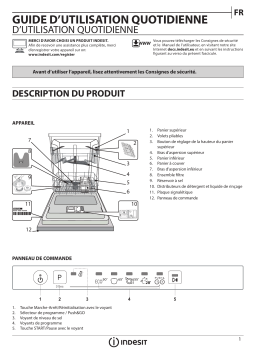 Indesit IDI NE219B Dishwasher Manuel utilisateur