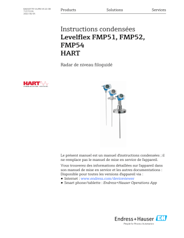 Endres+Hauser Levelflex FMP51, FMP52, FMP54 HART Manuel utilisateur | Fixfr