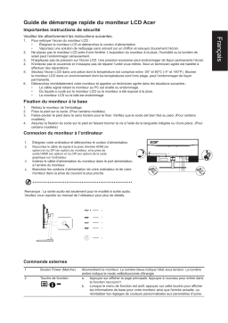 Acer K293C Monitor Guide de démarrage rapide