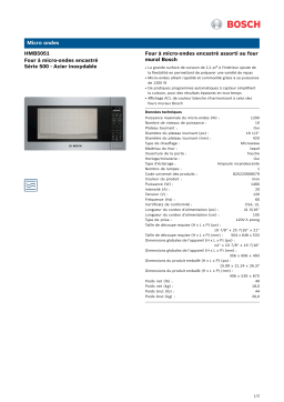 Bosch HMB5051/01 Built-In Microwave Oven spécification
