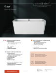 Victoria+Albert EDG-N-SW-OF Edge 59 x 31-1/2 in. Freestanding Bathtub in Quarrycast White sp&eacute;cification