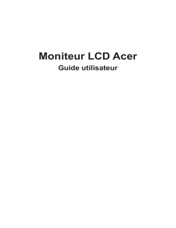 Acer X32FP Monitor Manuel utilisateur | Fixfr