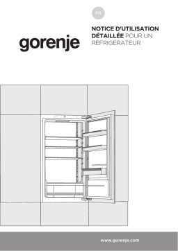 Gorenje HI2128RMD Réfrigérateur intégrable 1 porte RI4122E1 Une information important