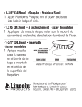 Lincoln Products 112959 1-3/8 in. Snap-In Faucet Hole Cover Stainless Steel Contractor 5-Pack Installation manuel