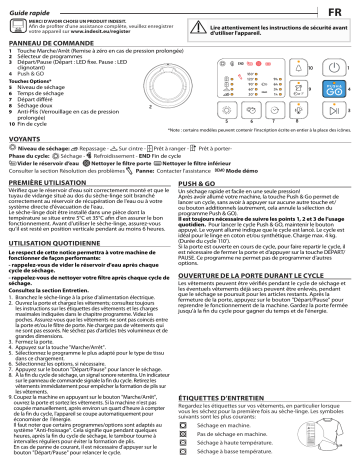 Indesit YTN M10 91 FR Dryer Manuel utilisateur | Fixfr