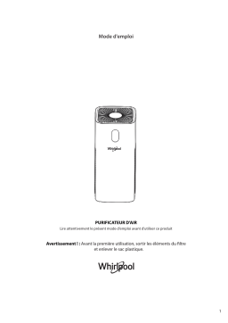 Whirlpool AP330W Air Purifier Mode d'emploi