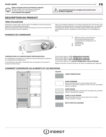 Indesit SI6 1 W Refrigerator Mode d'emploi | Fixfr