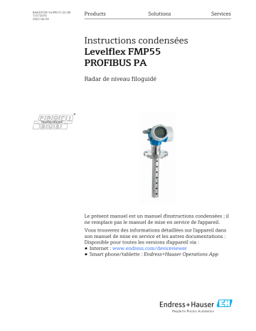 Endres+Hauser Levelflex FMP55 PROFIBUS PA Manuel utilisateur | Fixfr