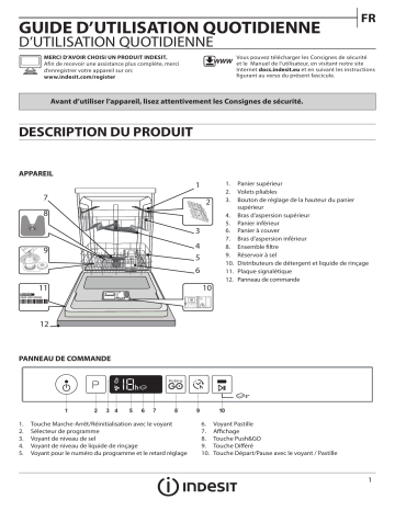 Indesit IDI NC324C A Dishwasher Manuel utilisateur | Fixfr