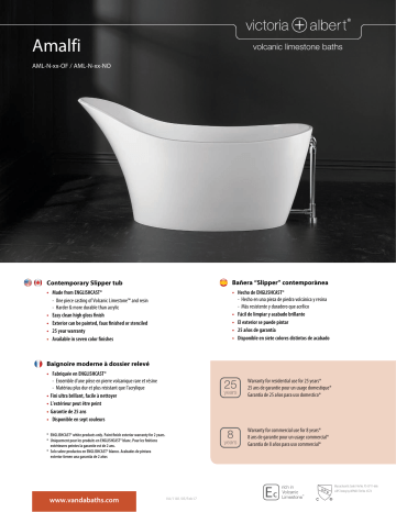 Victoria+Albert AML-N-SW-NO Amalfi 64-1/4 x 31-1/4 in. Freestanding Bathtub in Quarrycast White spécification | Fixfr