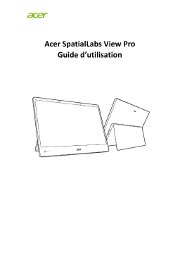 Acer SpatialLabs ASV15-1BP Monitor Manuel utilisateur