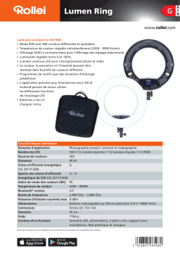 Rollei Lumen ring light RGB Manuel utilisateur