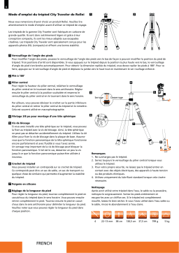 Rollei Tripod City Traveler Manuel utilisateur