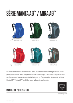 Osprey Manta AG & Mira AG Manuel du propriétaire