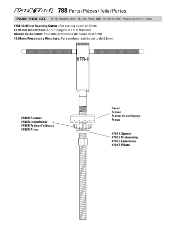 Park Tool 788 Mode d'emploi | Fixfr