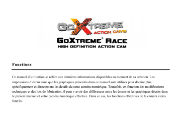 Easypix GoXtreme race Manuel utilisateur | Fixfr