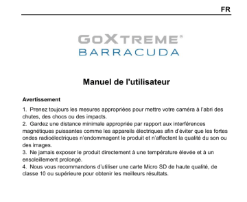 Easypix GoXtreme Barracuda Manuel utilisateur | Fixfr