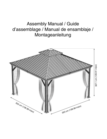 Dancover Gazebo Messina and mosquito net Manuel utilisateur | Fixfr