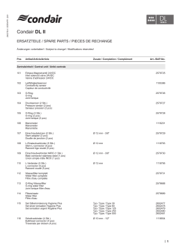 Condair 2603585 DL Series Spare Parts  Manuel utilisateur