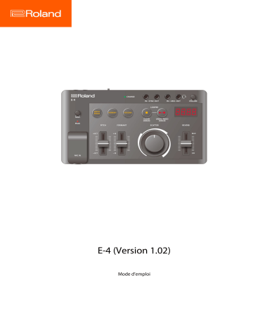 Roland E-4 Modificateur de voix Manuel du propriétaire | Fixfr