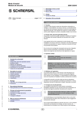 schmersal SSW303HV-2S Standstill monitor Mode d'emploi
