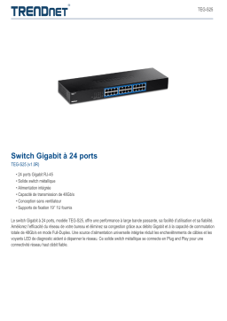 Trendnet TEG-S25 24-Port Gigabit Switch Fiche technique