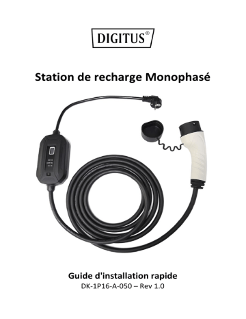 Digitus DK-1P16-A-050 Single phase 16A - CEEE 7/4 to Type 2 charging cable Guide de démarrage rapide | Fixfr