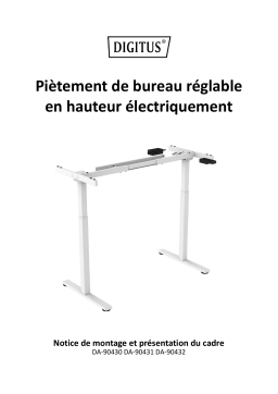 Digitus DA-90430 Electrically Height-Adjustable Table Frame, single motor, 2 levels, black Manuel du propriétaire