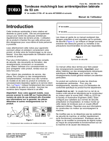 Toro 53cm Mulching/Rear Bagging/Side Discharging Lawn Mower Walk Behind Mower Manuel utilisateur | Fixfr