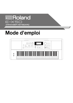 Roland E-X50 Arranger Keyboard Manuel du propriétaire