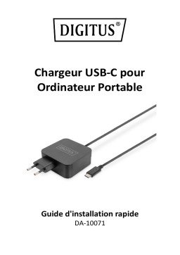 Digitus DA-10071 Notebook charger USB-C, 65W Guide de démarrage rapide