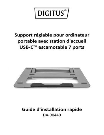 Digitus DA-90440 Variable Notebook Stand Guide de démarrage rapide | Fixfr