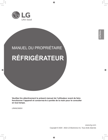 LG LRKNC0505V Manuel du propriétaire | Fixfr