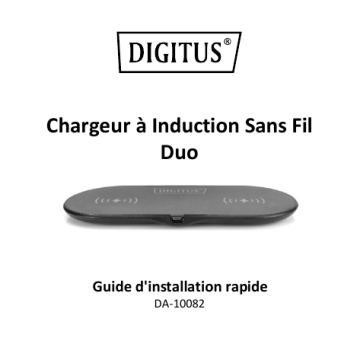 Digitus DA-10082 Wireless Charging, Pad, Duo, 15W Guide de démarrage rapide | Fixfr