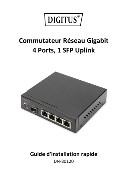 Digitus DN-80120 4-Port Gigabit Network Switch, 1 SFP Uplinks Guide de démarrage rapide