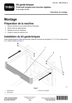 Toro Brick Guard Kit, Compact Tool Carrier Compact Utility Loaders, Attachment Guide d'installation