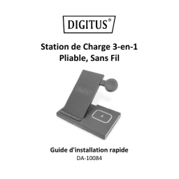 Digitus DA-10084 3 in 1 Charging Station, foldable, wireless Guide de démarrage rapide